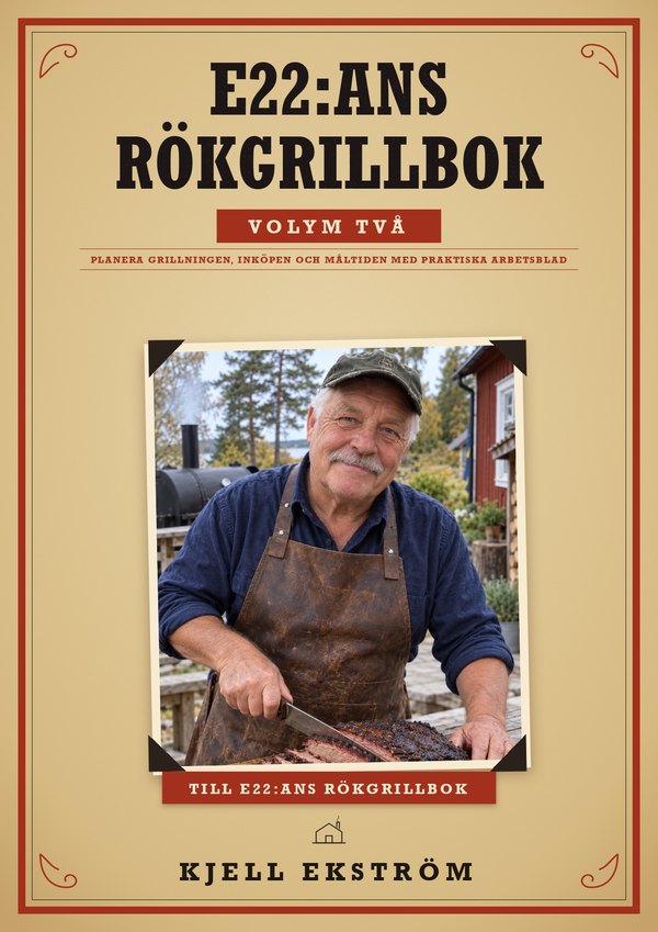 E22:ans rökgrillbok, volym två omslaget till miniboken